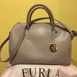 Furla Cross Body Grey Color EUC